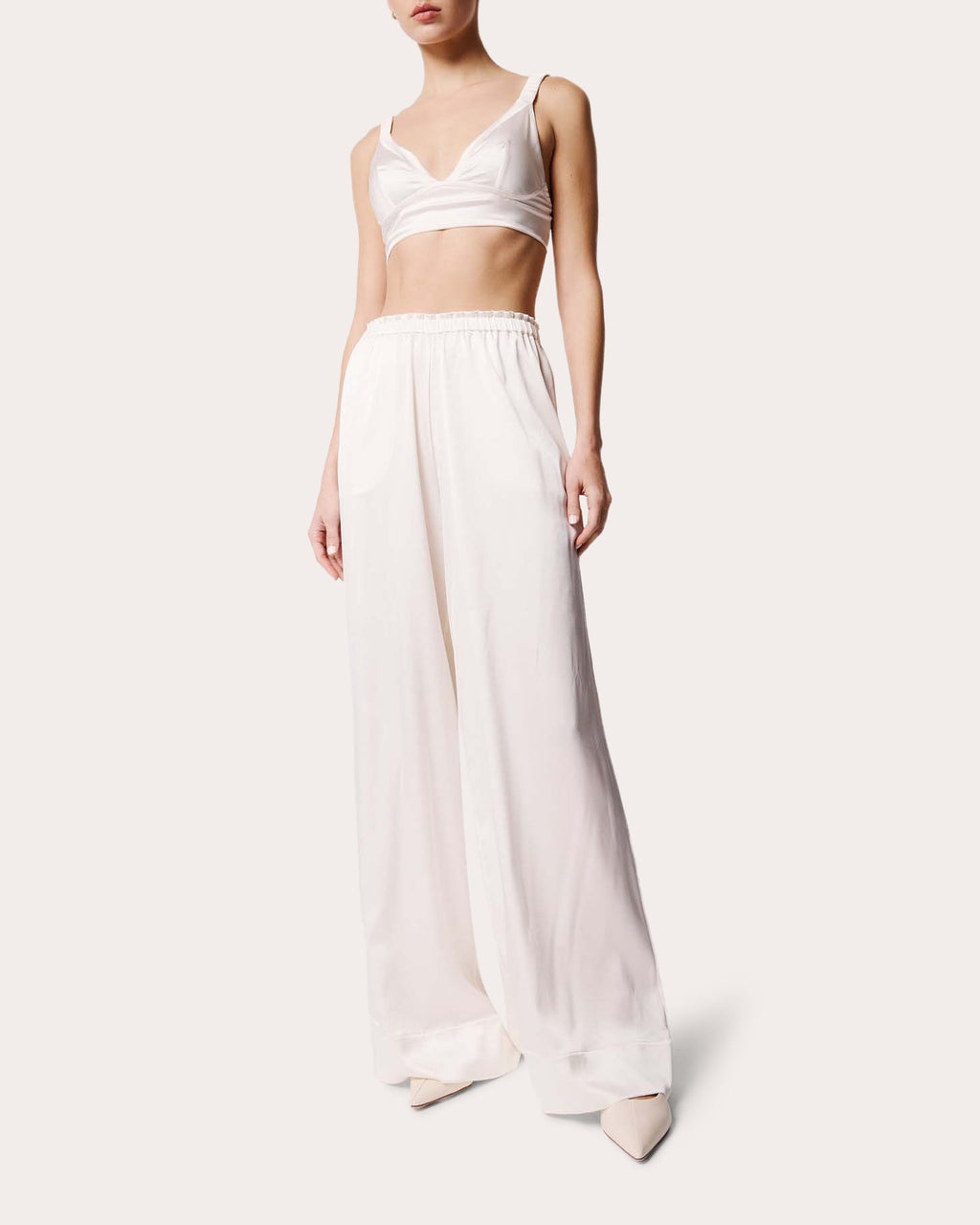 Lourdes Silk Wide-Leg Pants