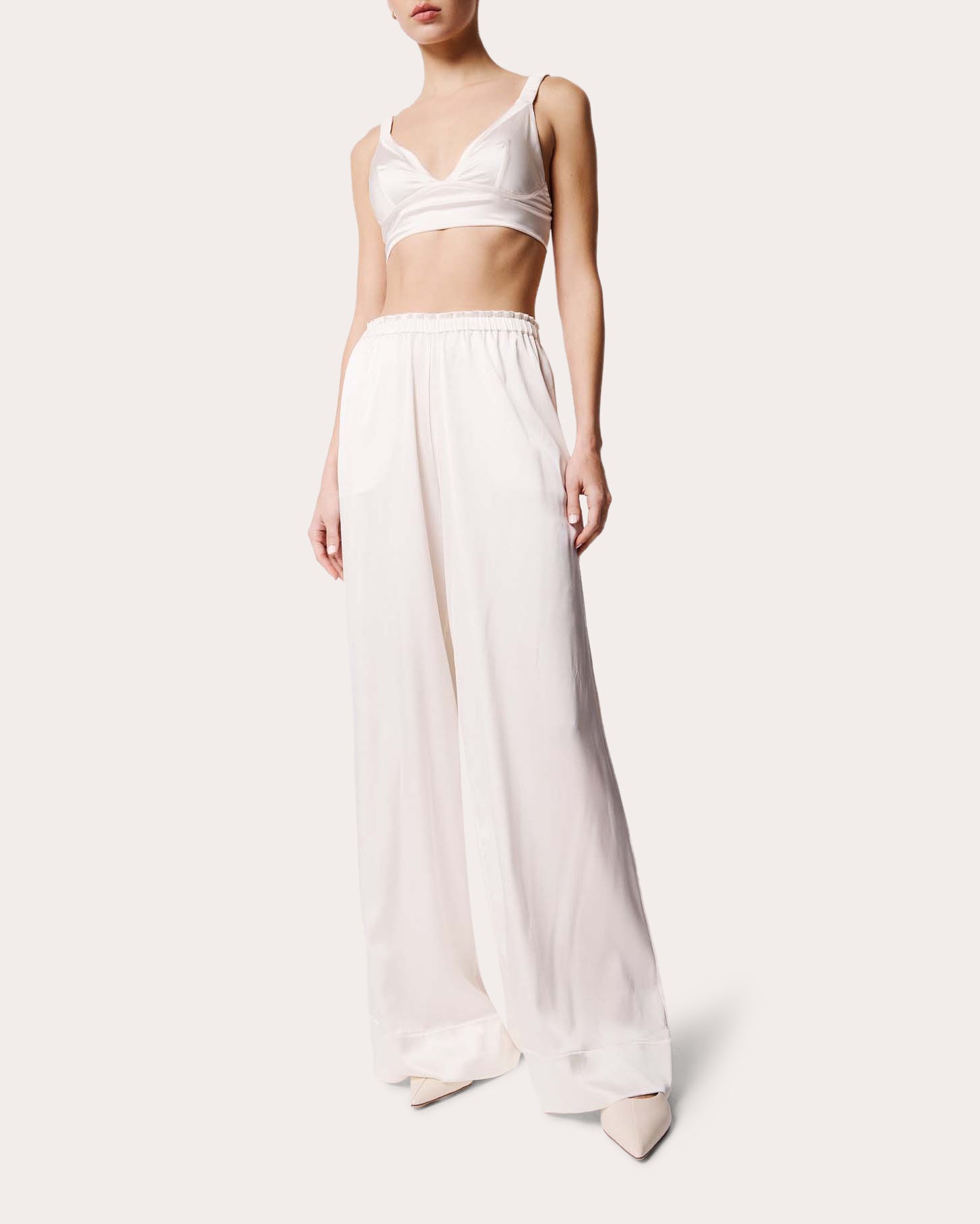 Lourdes Silk Wide-Leg Pants