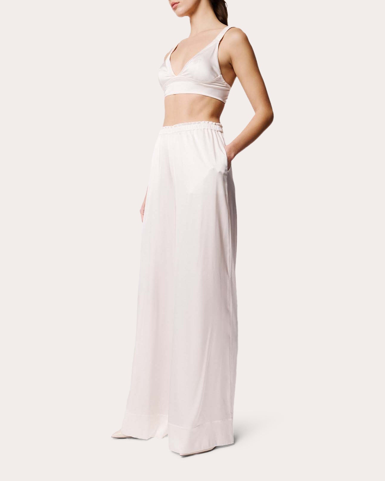 Lourdes Silk Wide-Leg Pants