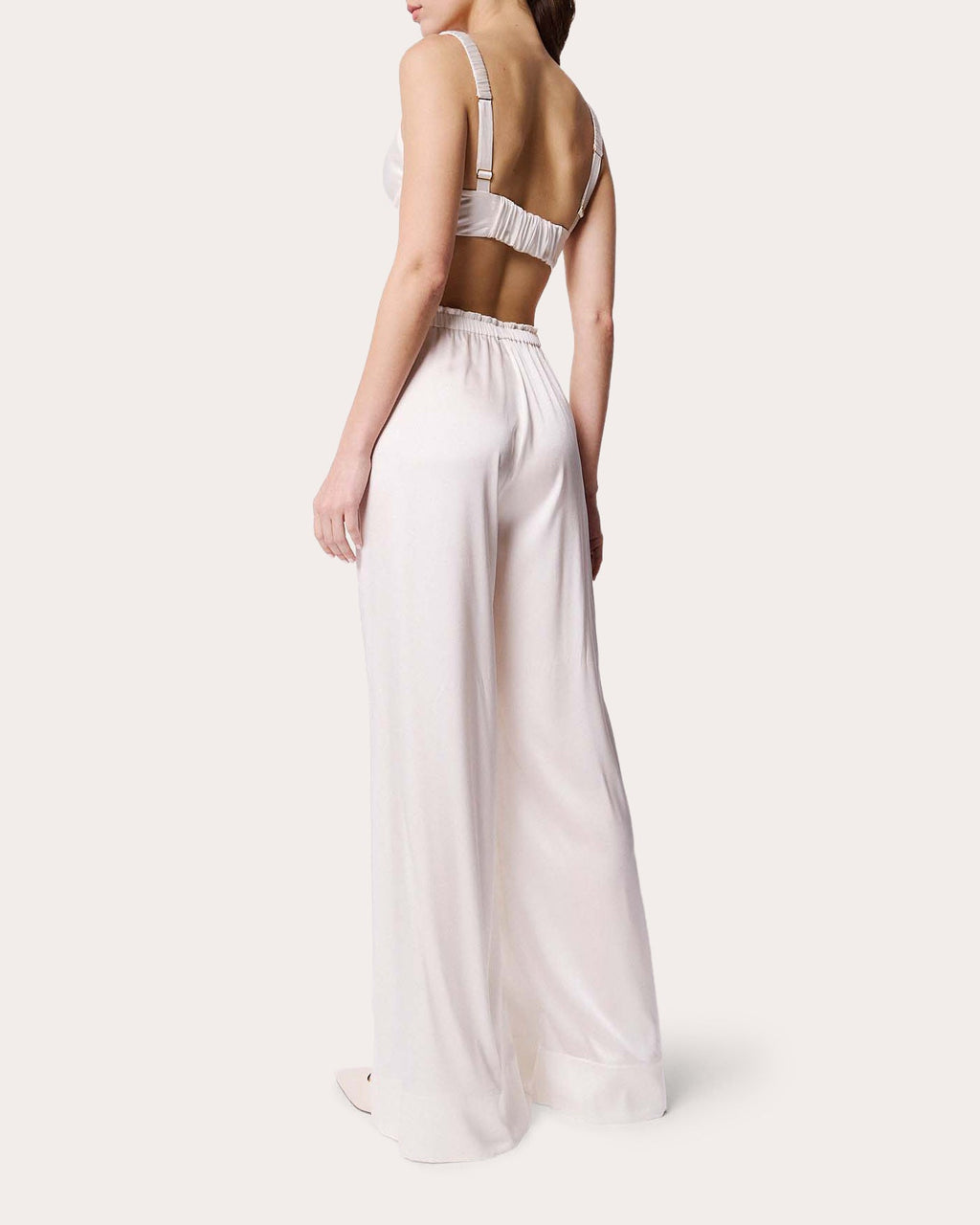 Lourdes Silk Wide-Leg Pants