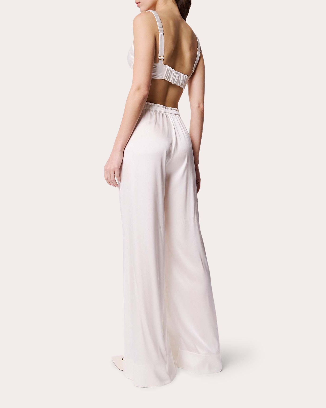 Lourdes Silk Wide-Leg Pants