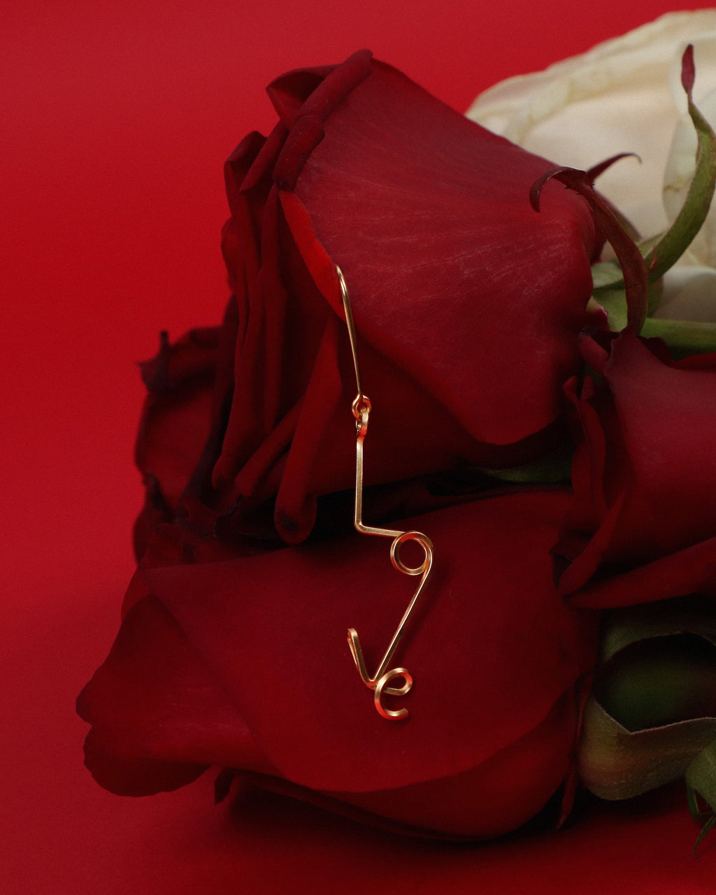 'Love' 14K Gold-Filled Single Wire Earring