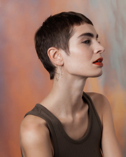 'Love' 14K Gold-Filled Single Wire Earring