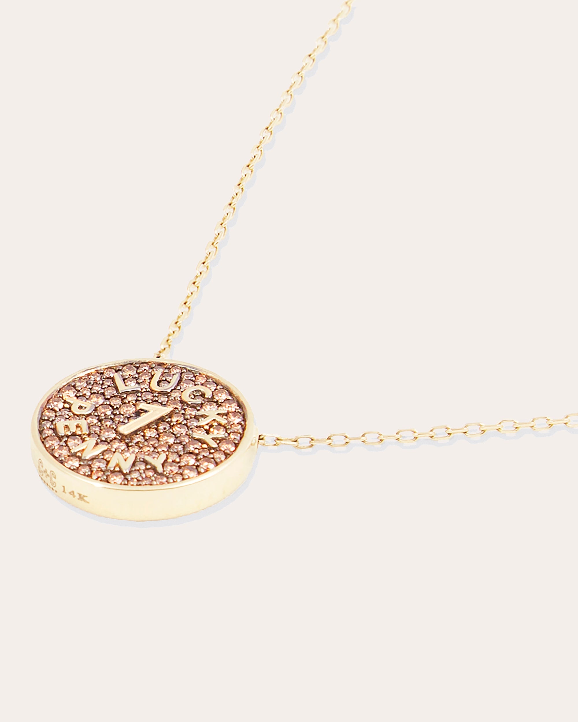 Brown Diamond & 14k Gold Juju Lucky Penny Pendant Necklace