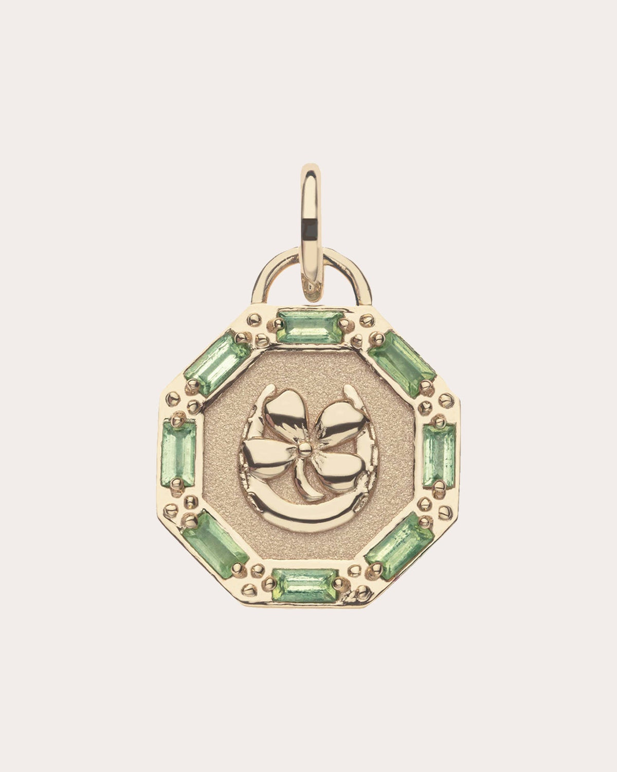Peridot LUCKY Petite Coin Pendant Necklace