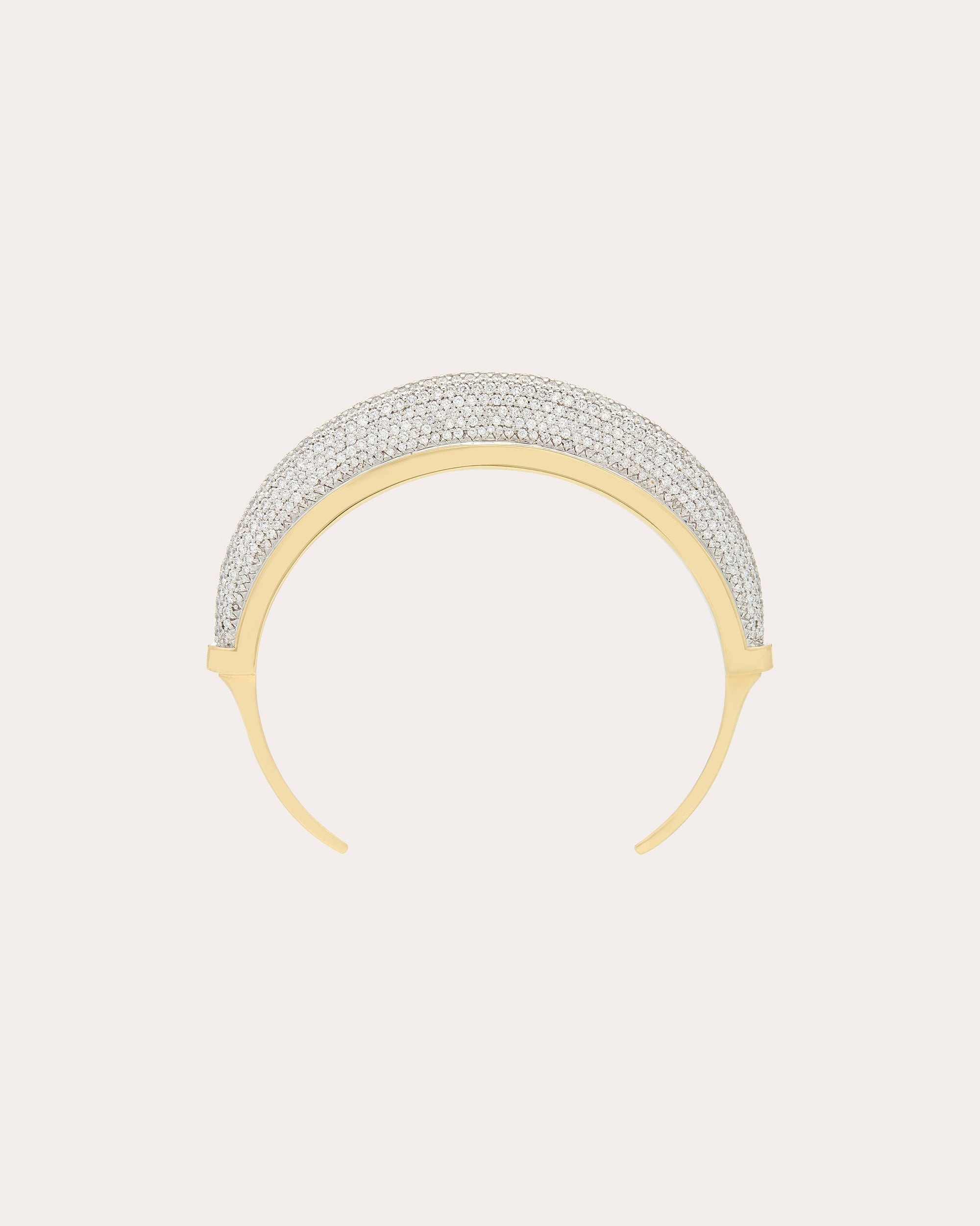 Diamond & 18k Gold Luna Pavé Cuff Bracelet