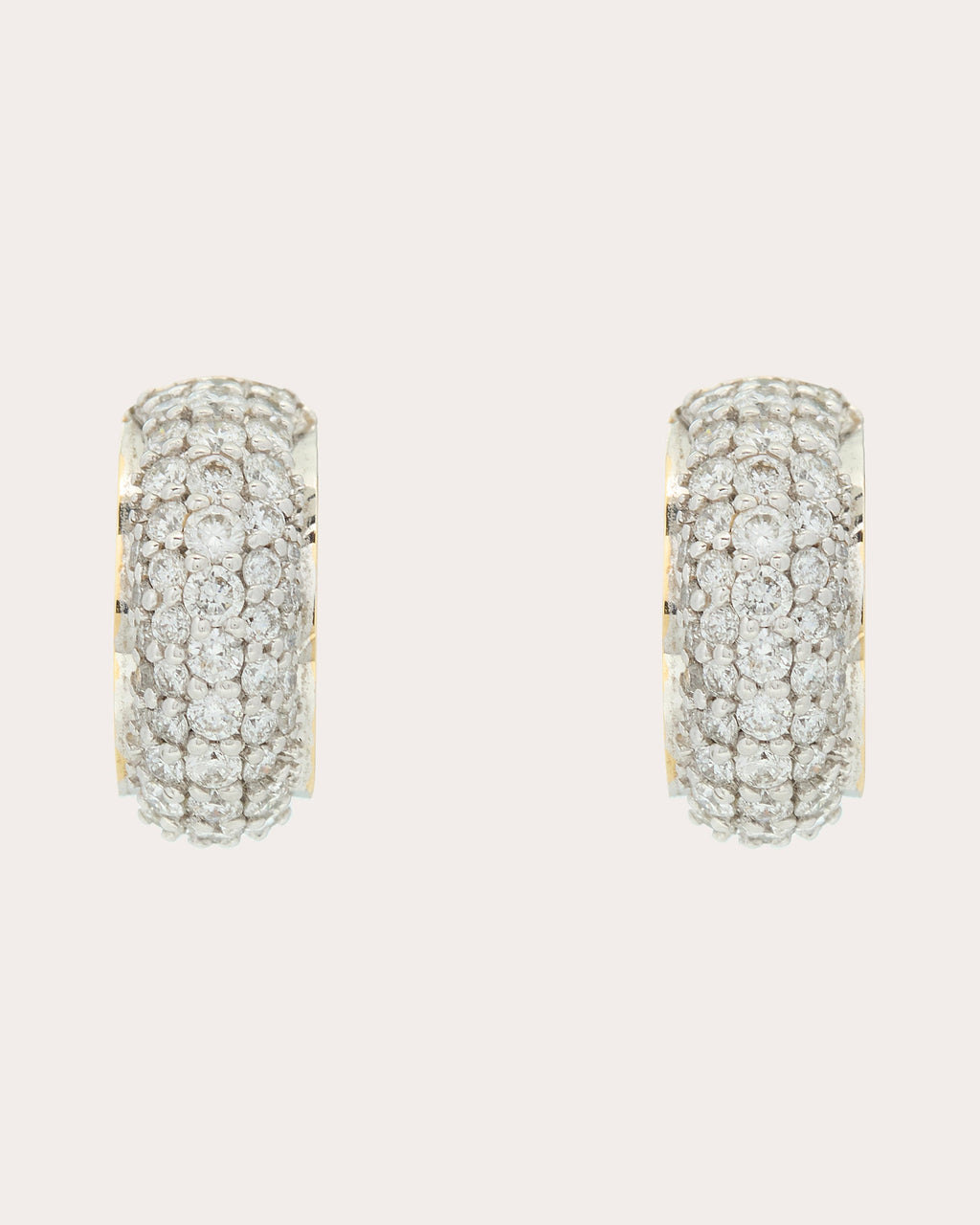 Diamond & 18k Gold Luna Pavé Hoop Earrings
