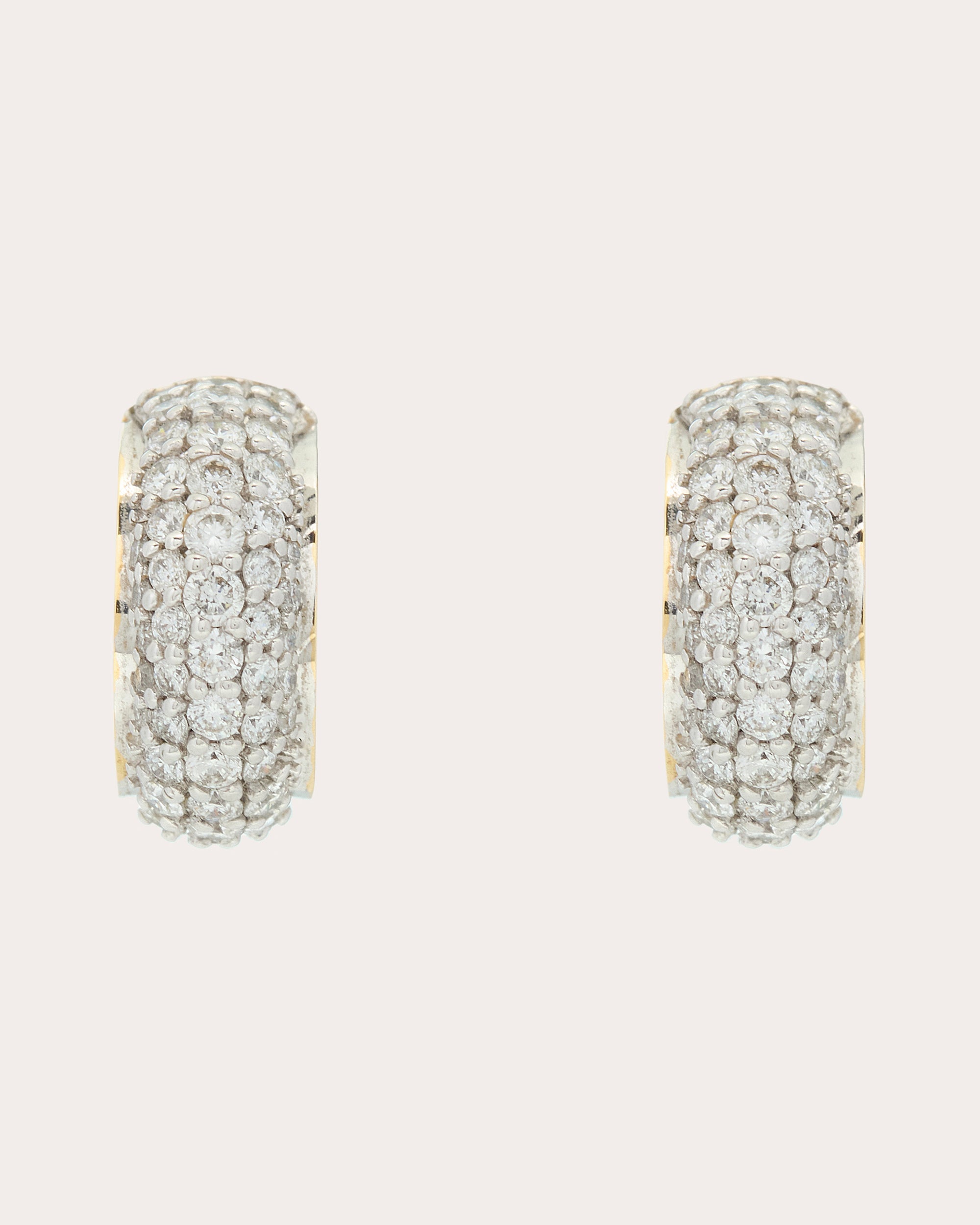 Diamond & 18k Gold Luna Pavé Hoop Earrings