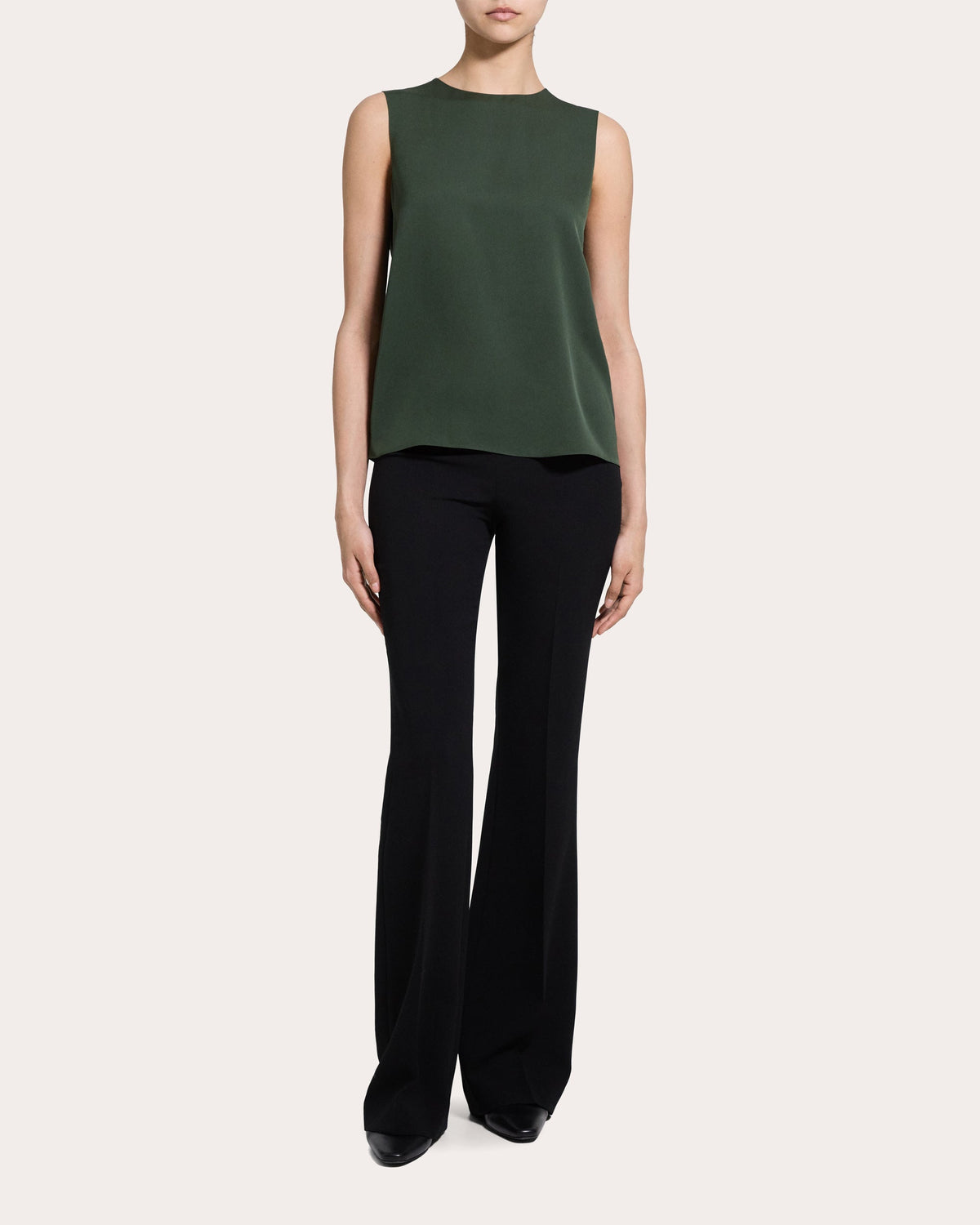Silk Georgette Straight Shell Top