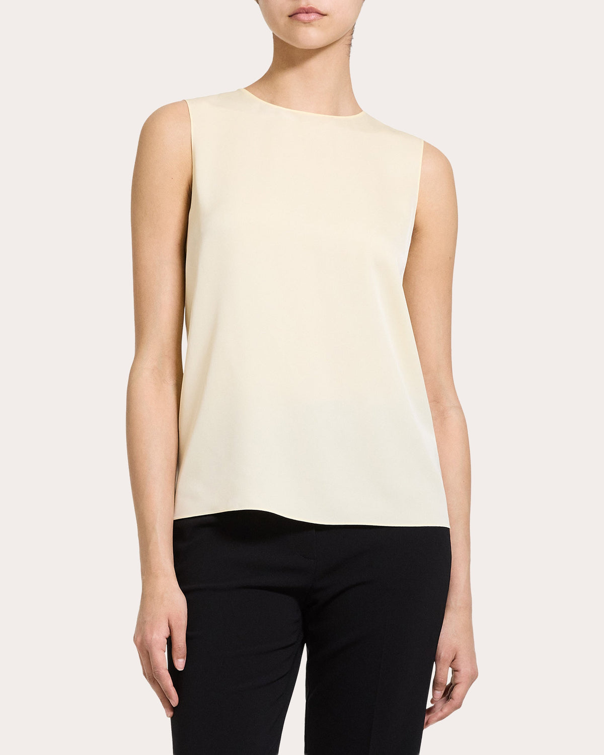 Silk Georgette Straight Shell Top