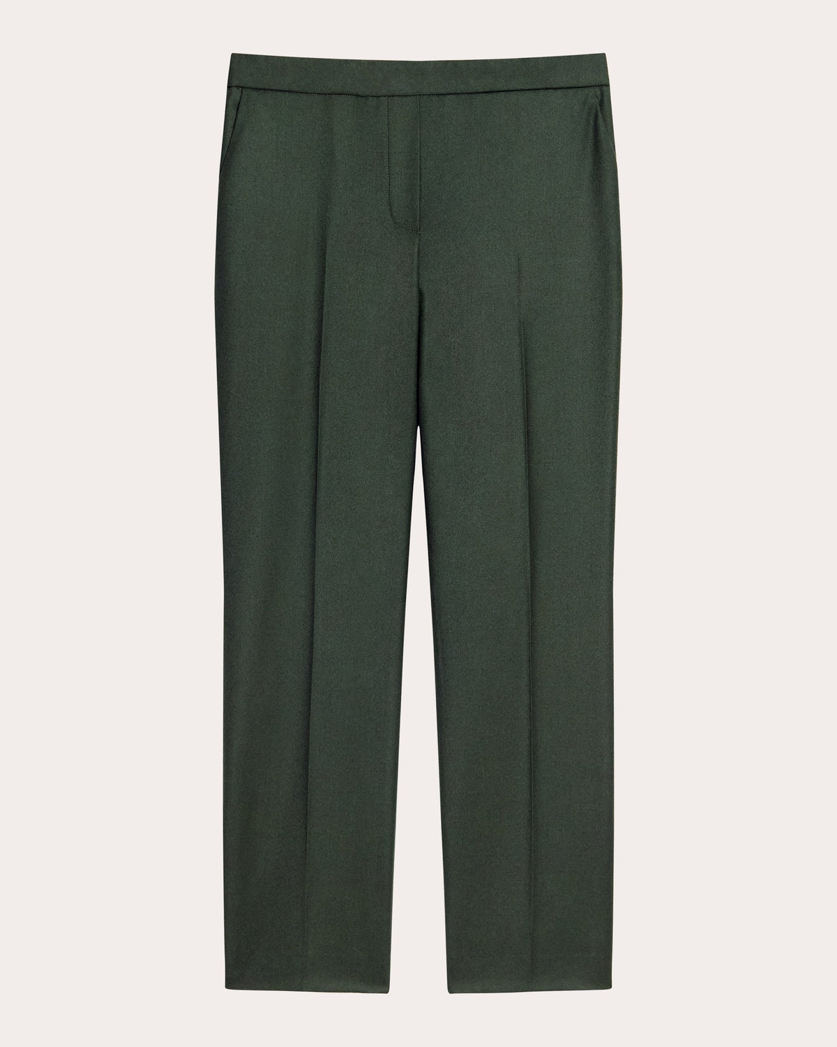 Sleek Flannel Wool Treeca Pull-On Pants