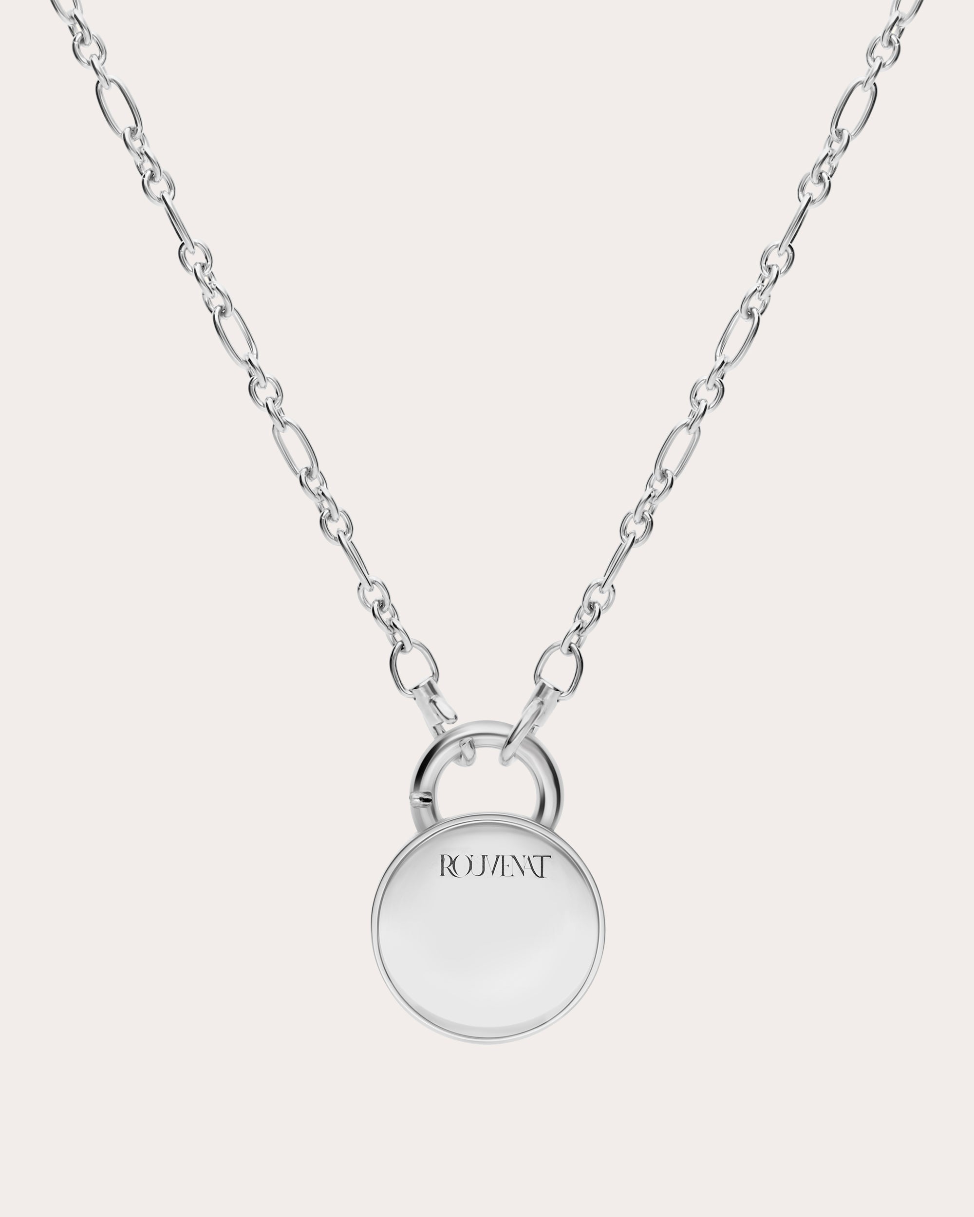 Tanzanite Two-Tone Tag Pendant Necklace