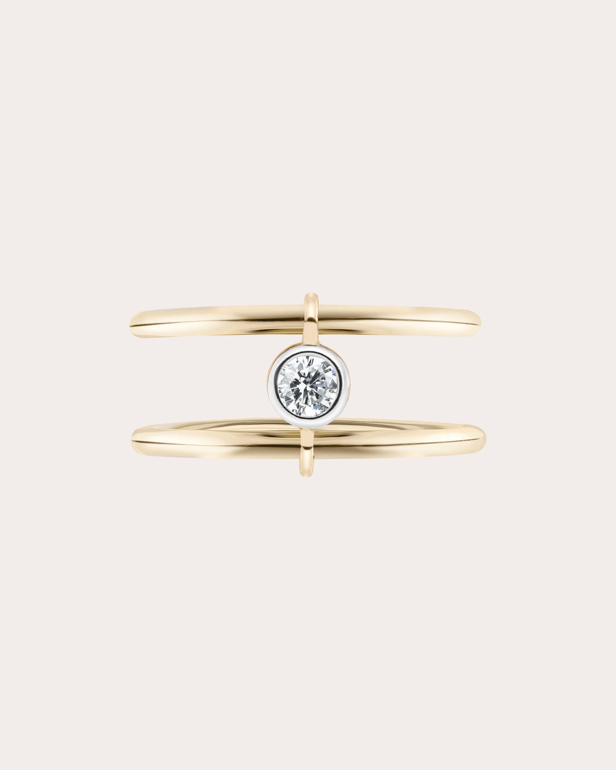 Diamond & 18k Gold Axis Ring