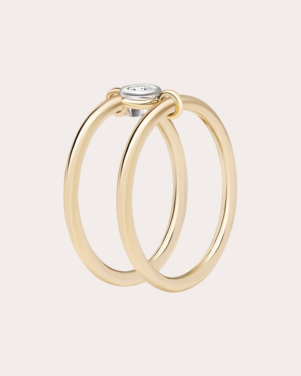 Diamond & 18k Gold Axis Ring