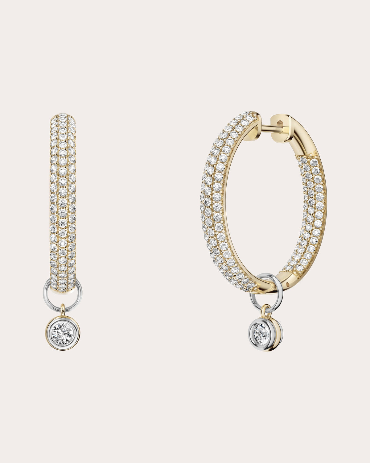 Diamond Fusion Hoop Earrings