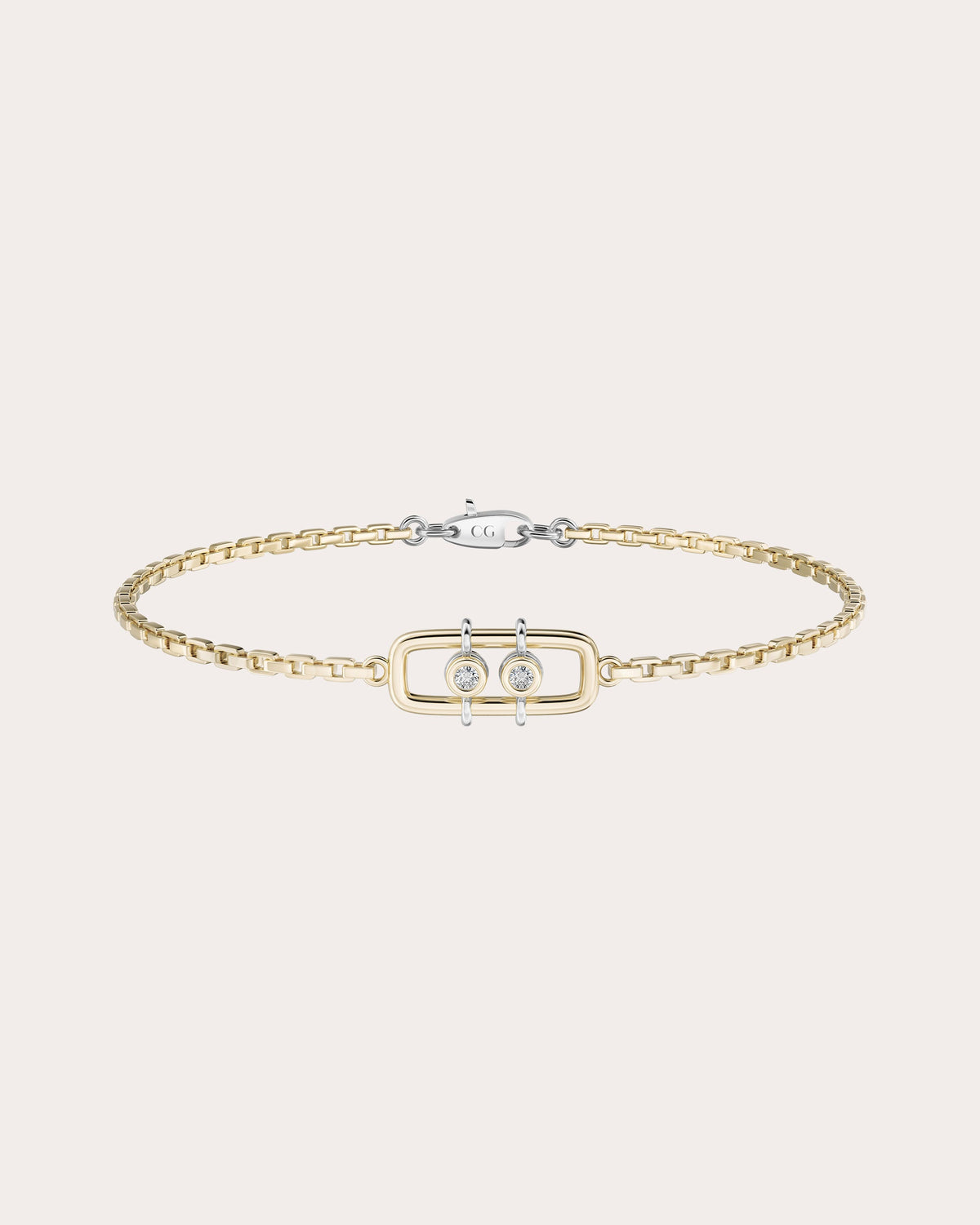 Diamond Two-Tone Métta Petite Bracelet