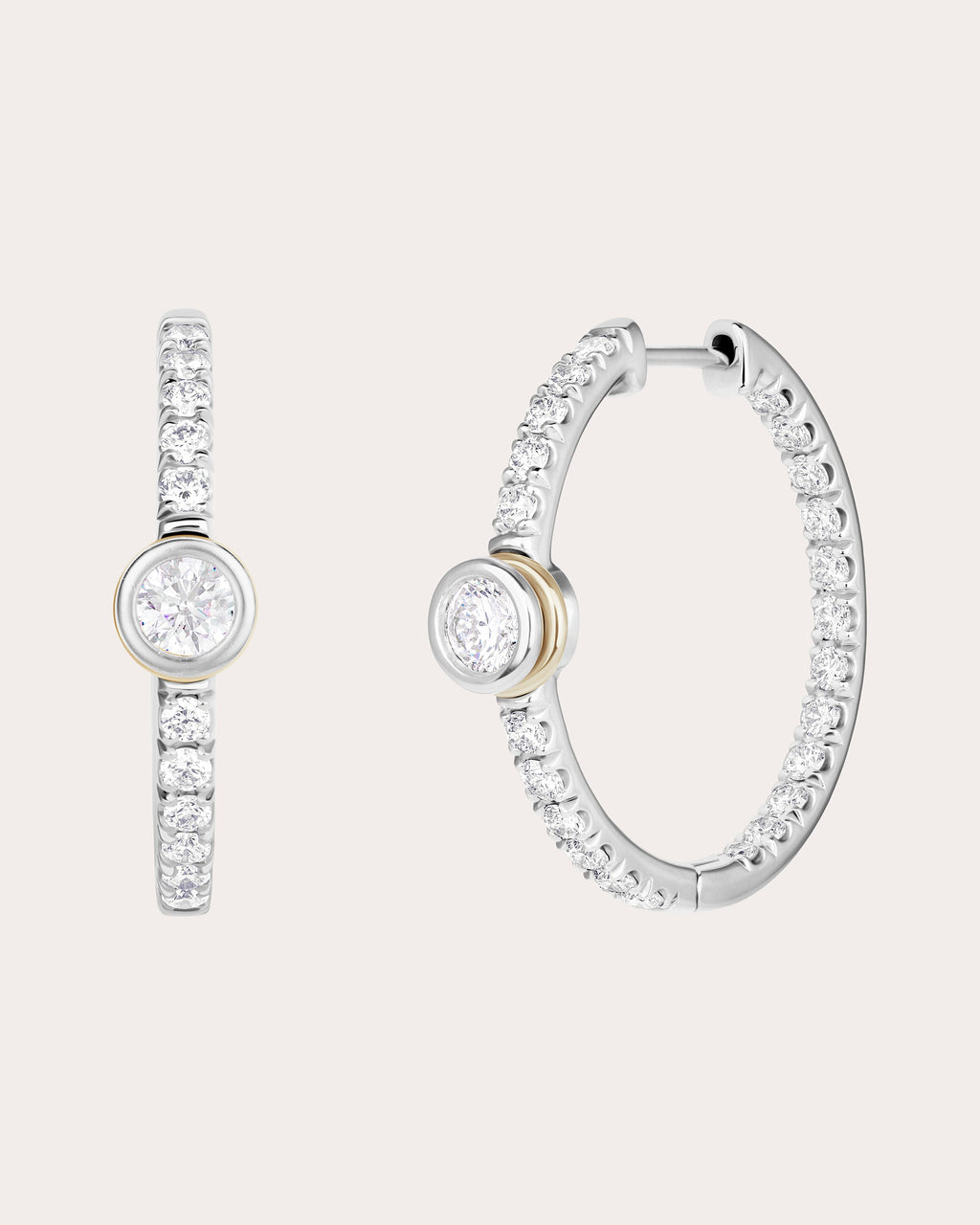 Diamond Pavé Orbit Hoop Earrings