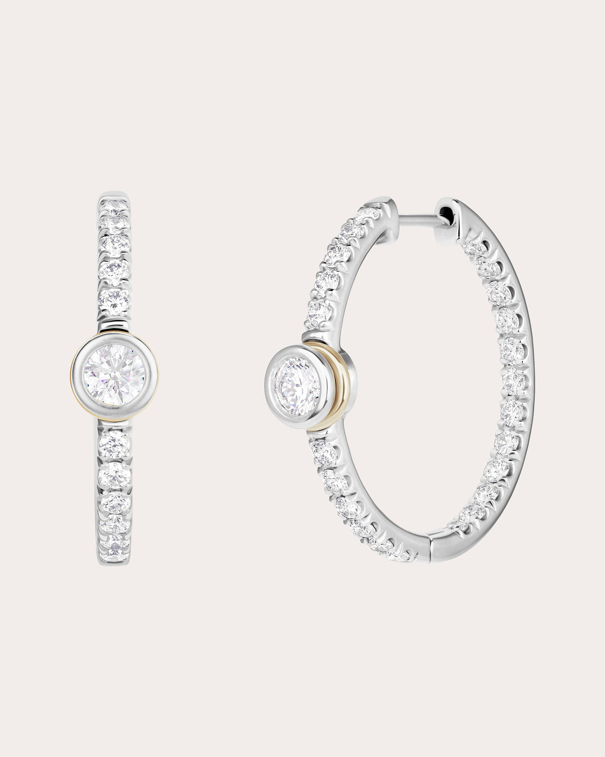 Diamond Pavé Orbit Hoop Earrings