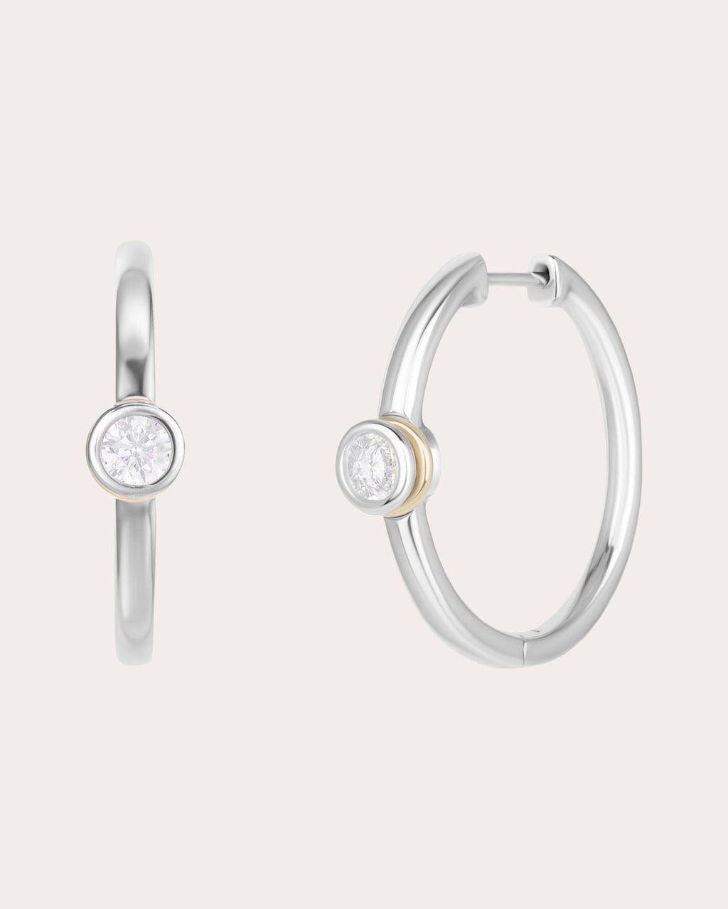Diamond Orbit Solo Hoop Earrings