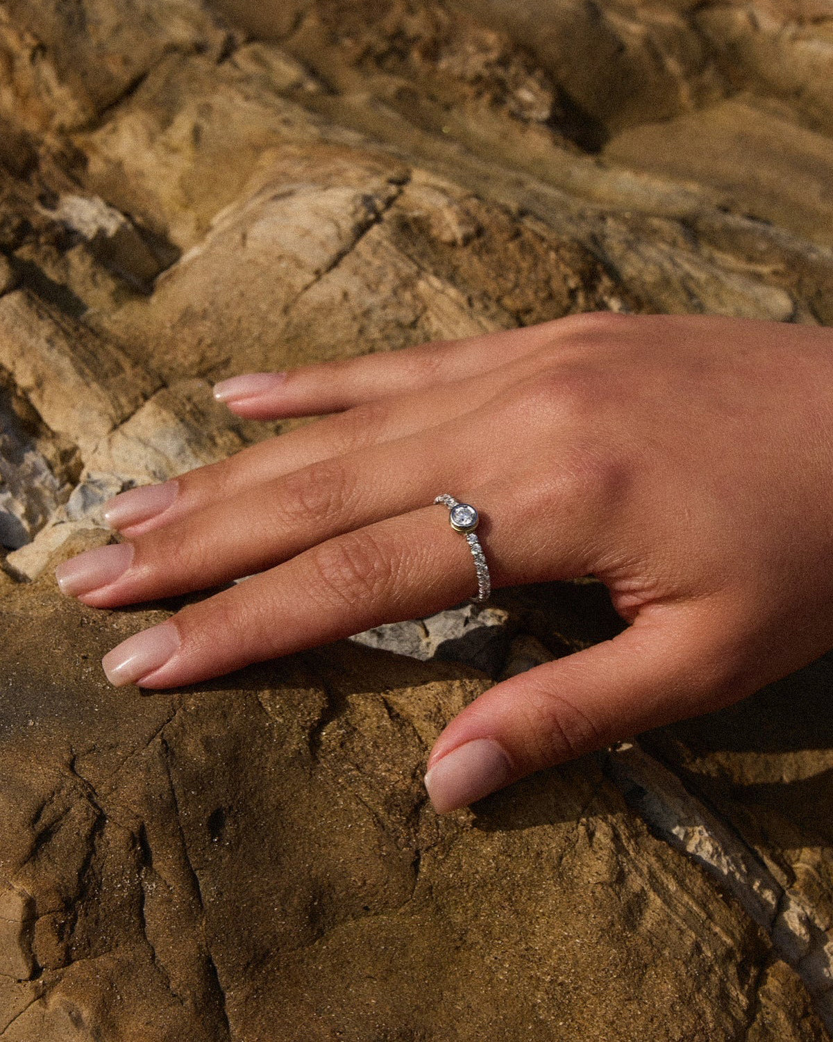 Diamond & 18k White Gold Orbit Petite Ring
