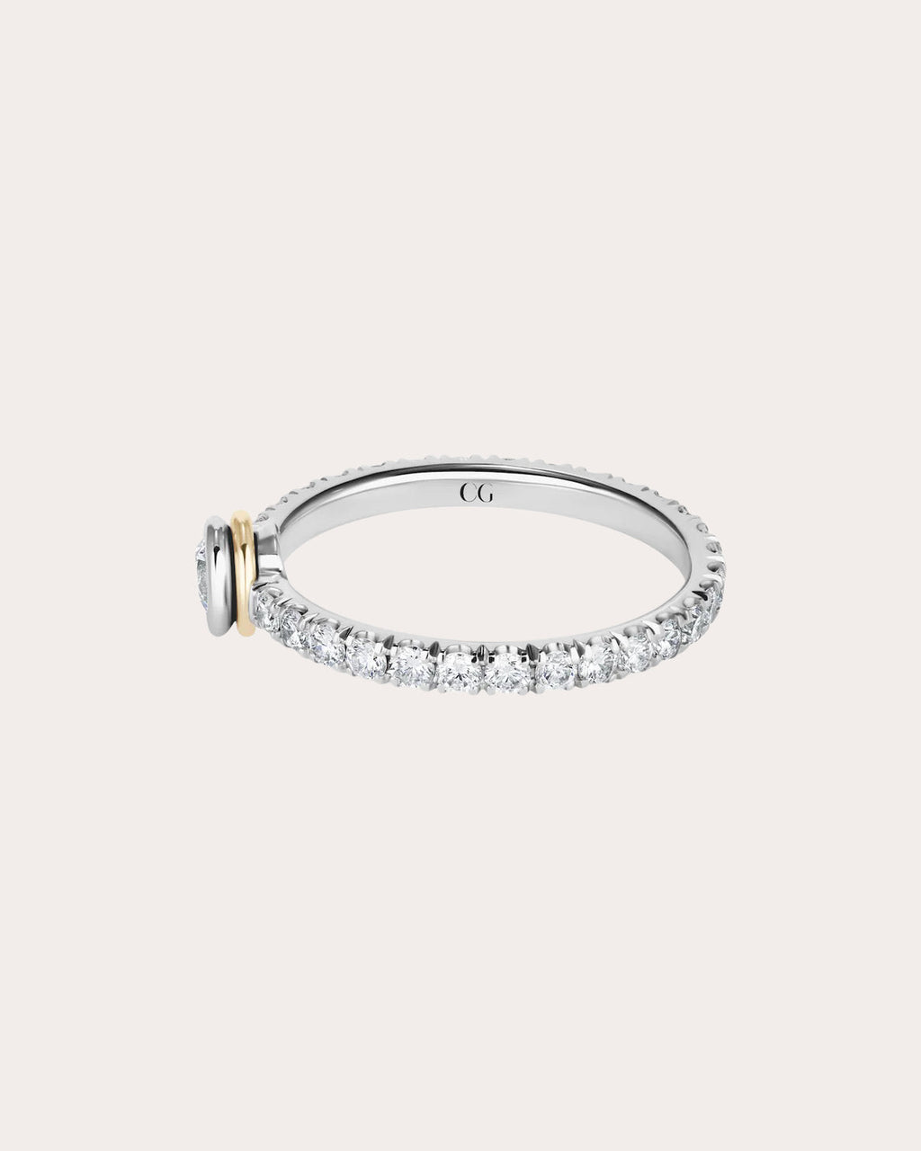 Diamond & 18k White Gold Orbit Petite Ring