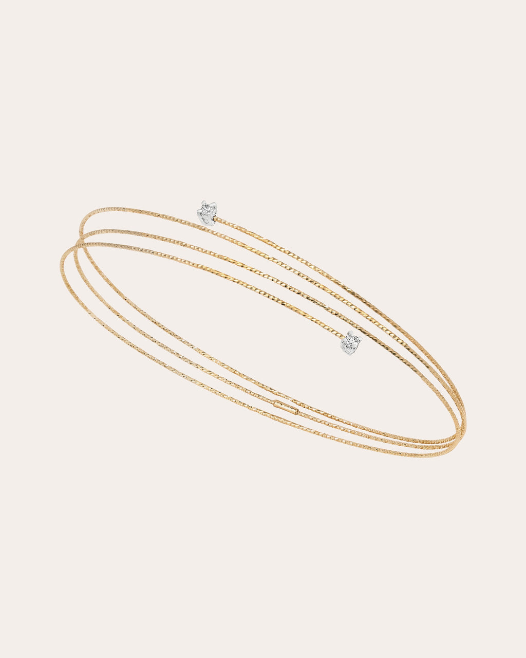 Diamond & 18k Gold Wire Petite Bracelet