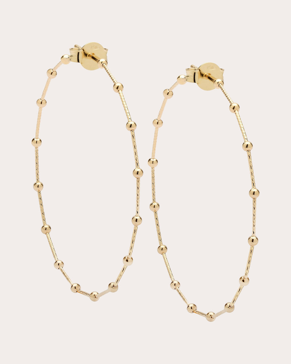 18k Gold Planeti Wire Hoop Earrings