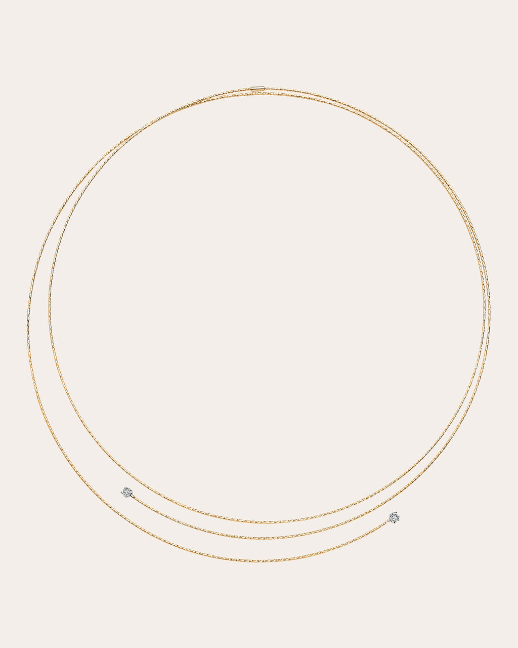 Diamond & 18k Gold Wire Necklace
