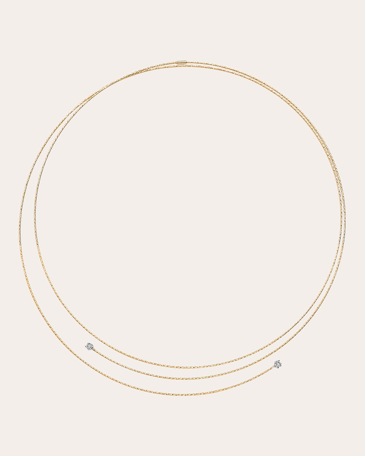 Diamond & 18k Gold Wire Necklace