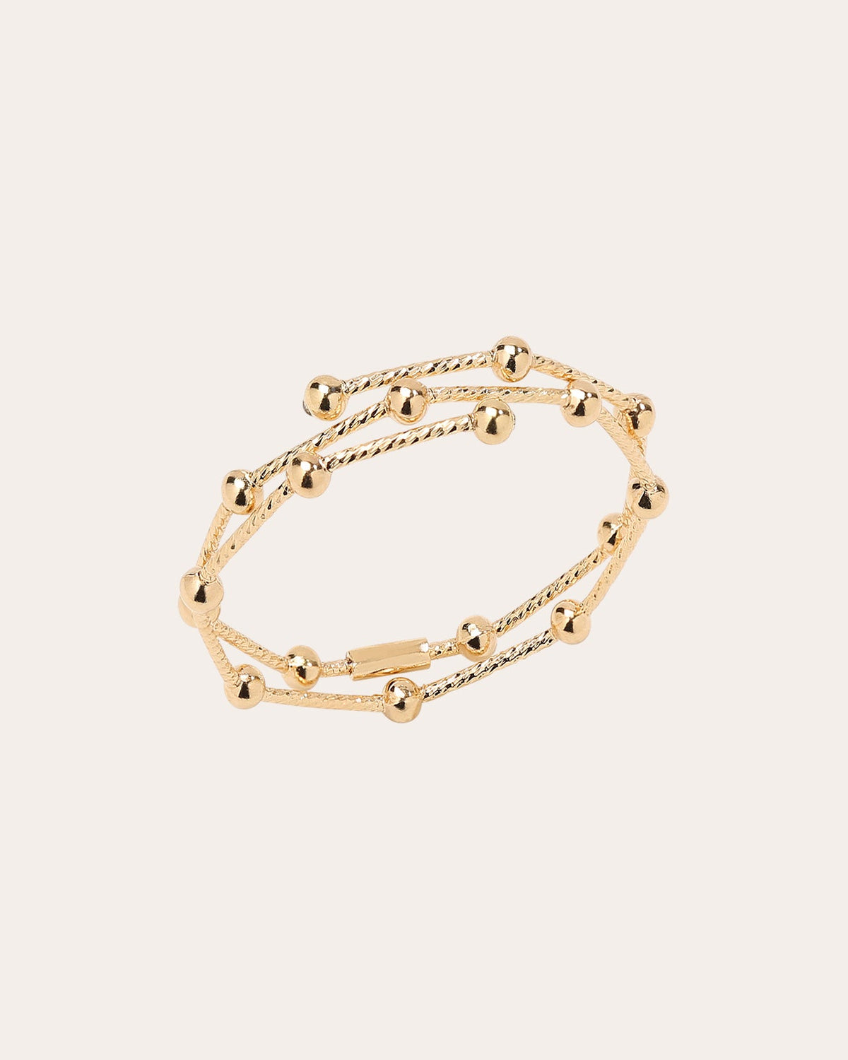 18k Gold Planeti Stacked Wire Ring