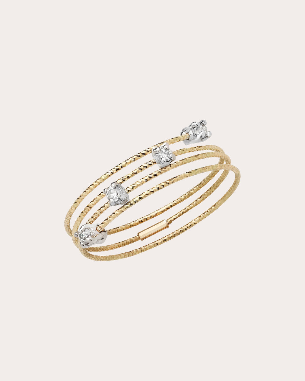 Diamond & 18k Gold Multi Wire Quatro Ring