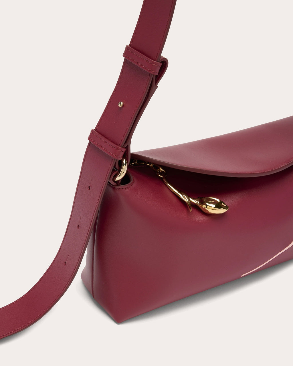East West Bloom Leather Handbag
