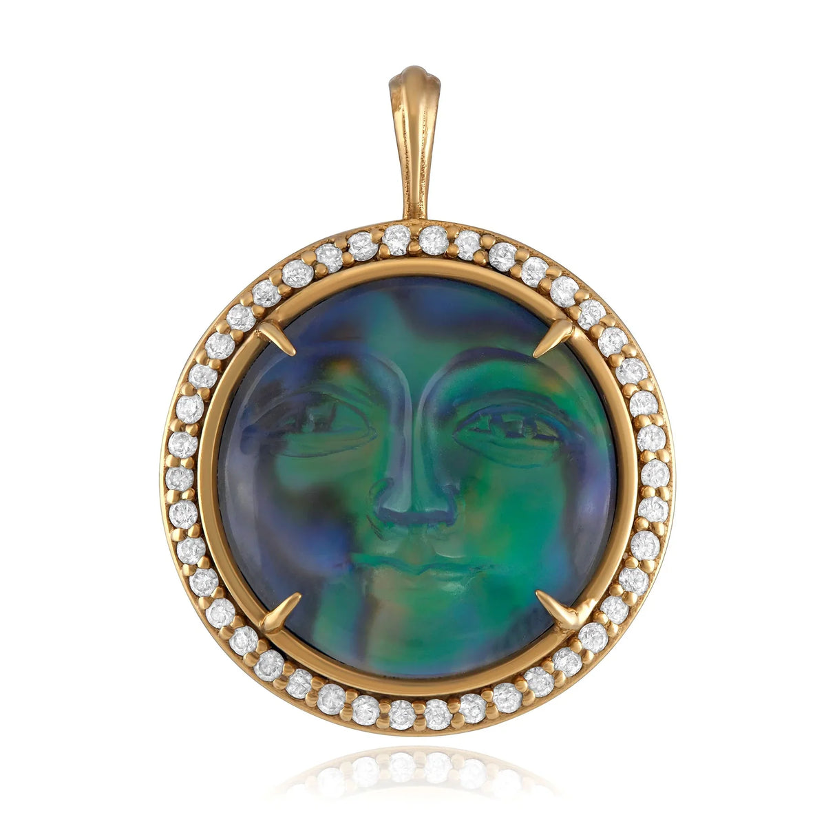 Luminescent Pave Moon Face