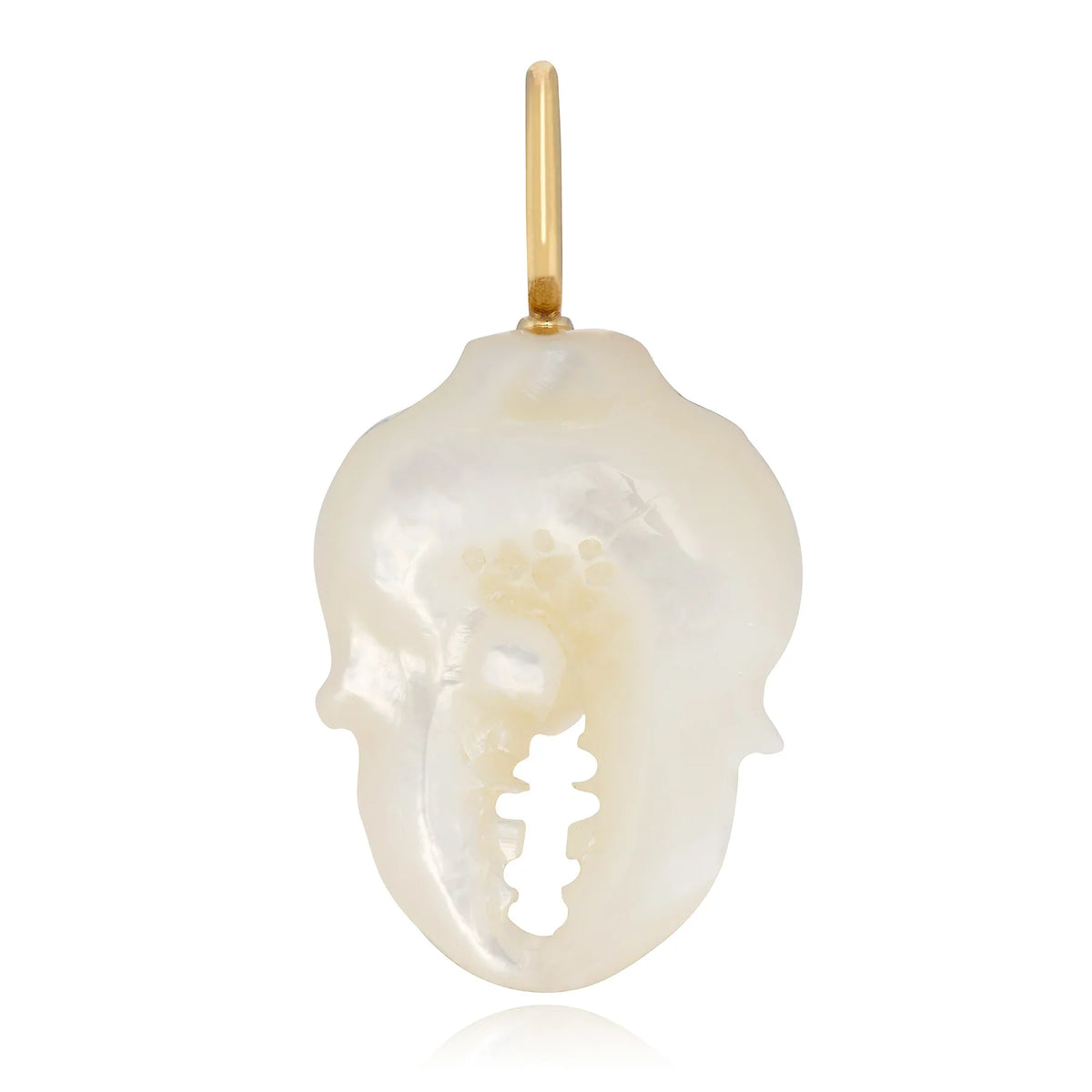 White Mother of Pearl Crab Claw