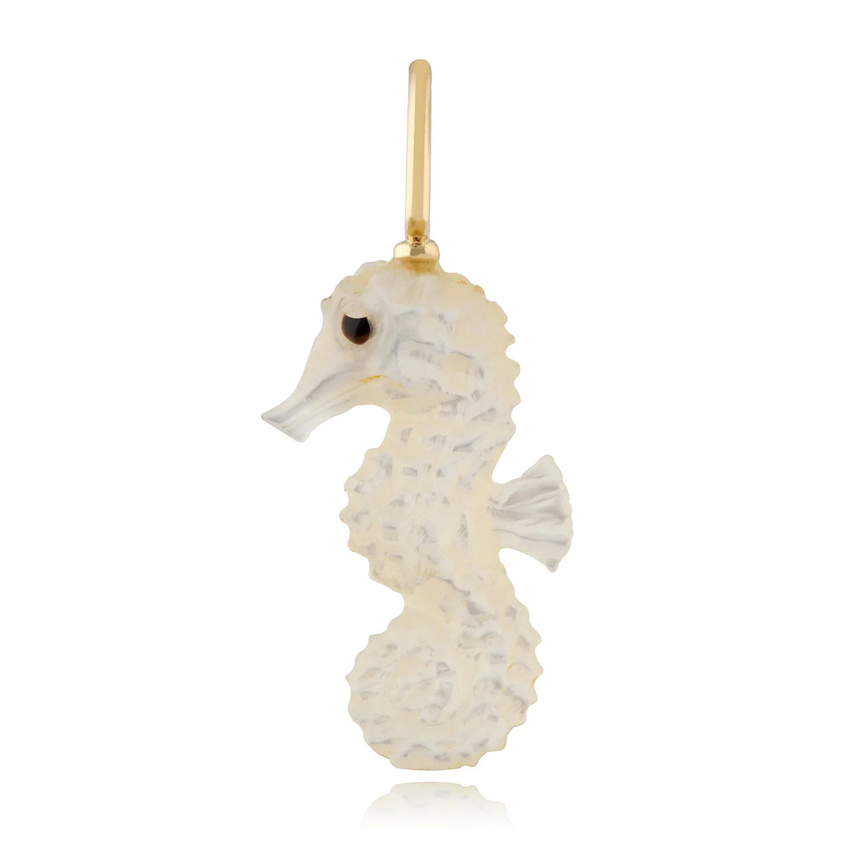 White Mother of Pearl Seahorse