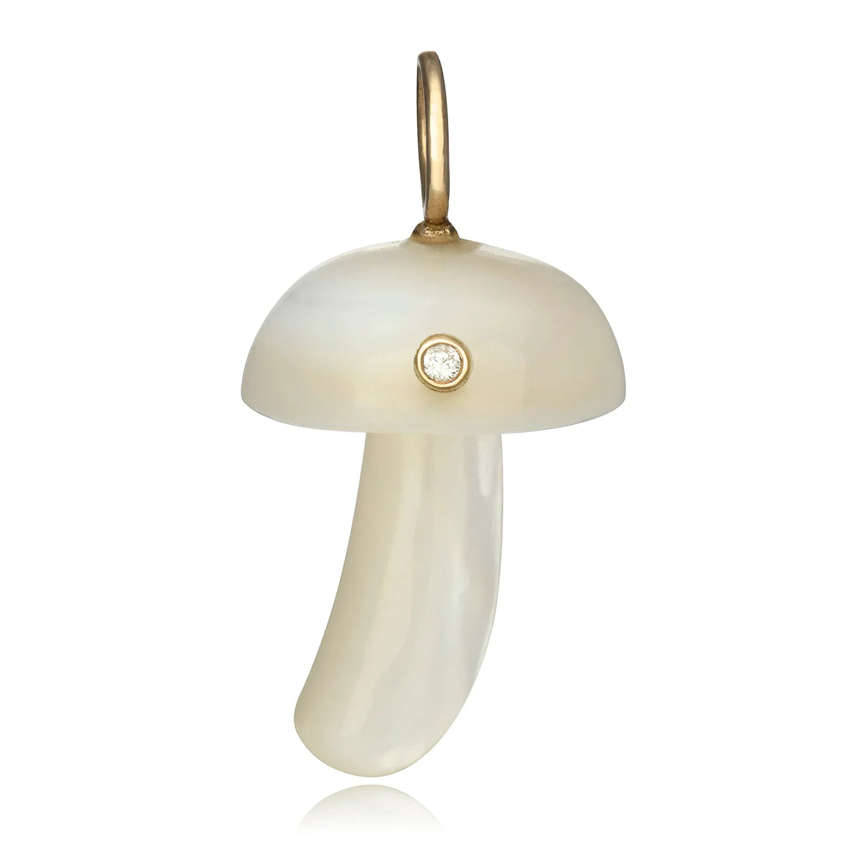 Mother of Pearl Mushroom with Diamond