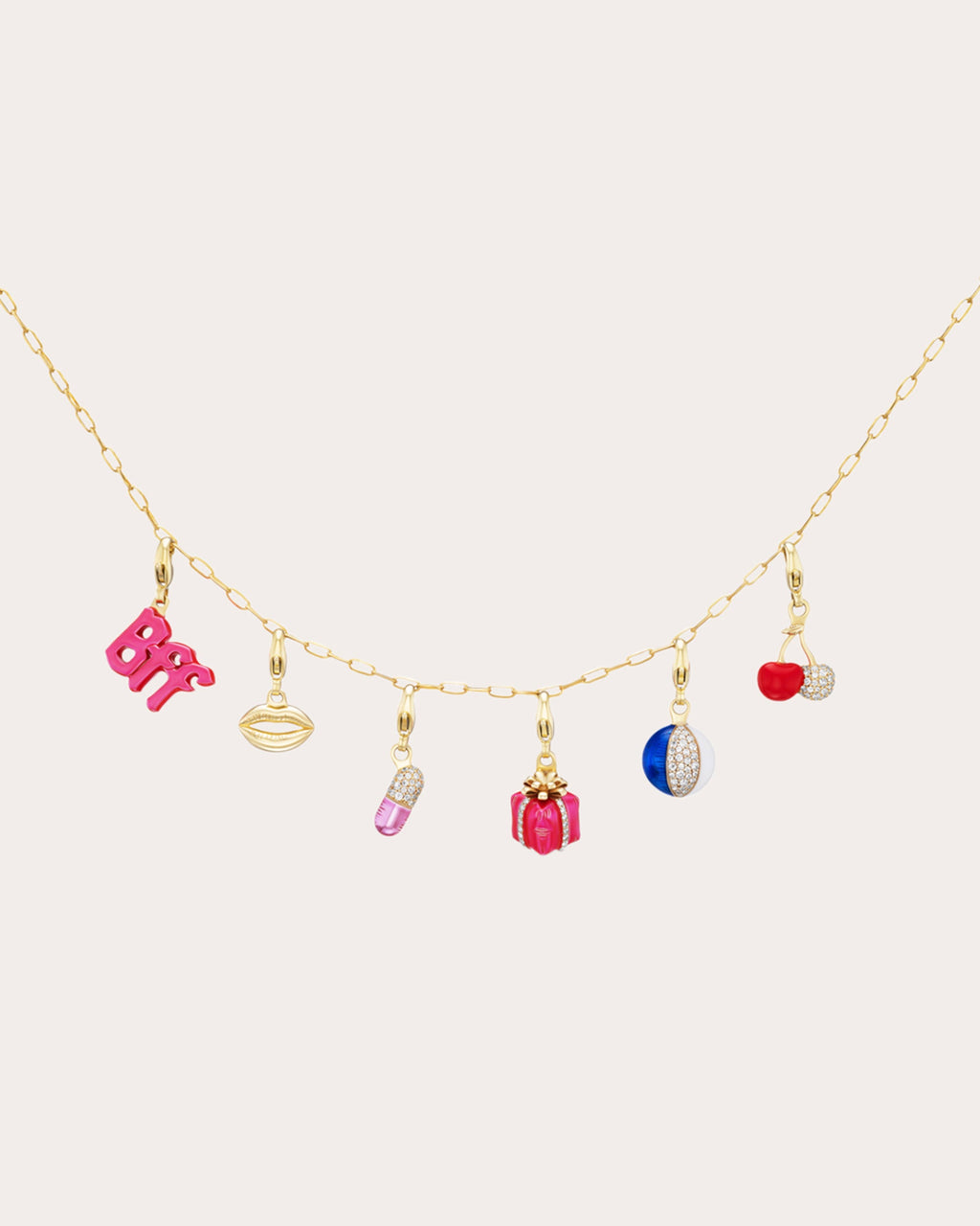 Diamond Beach Ball Mini Charm