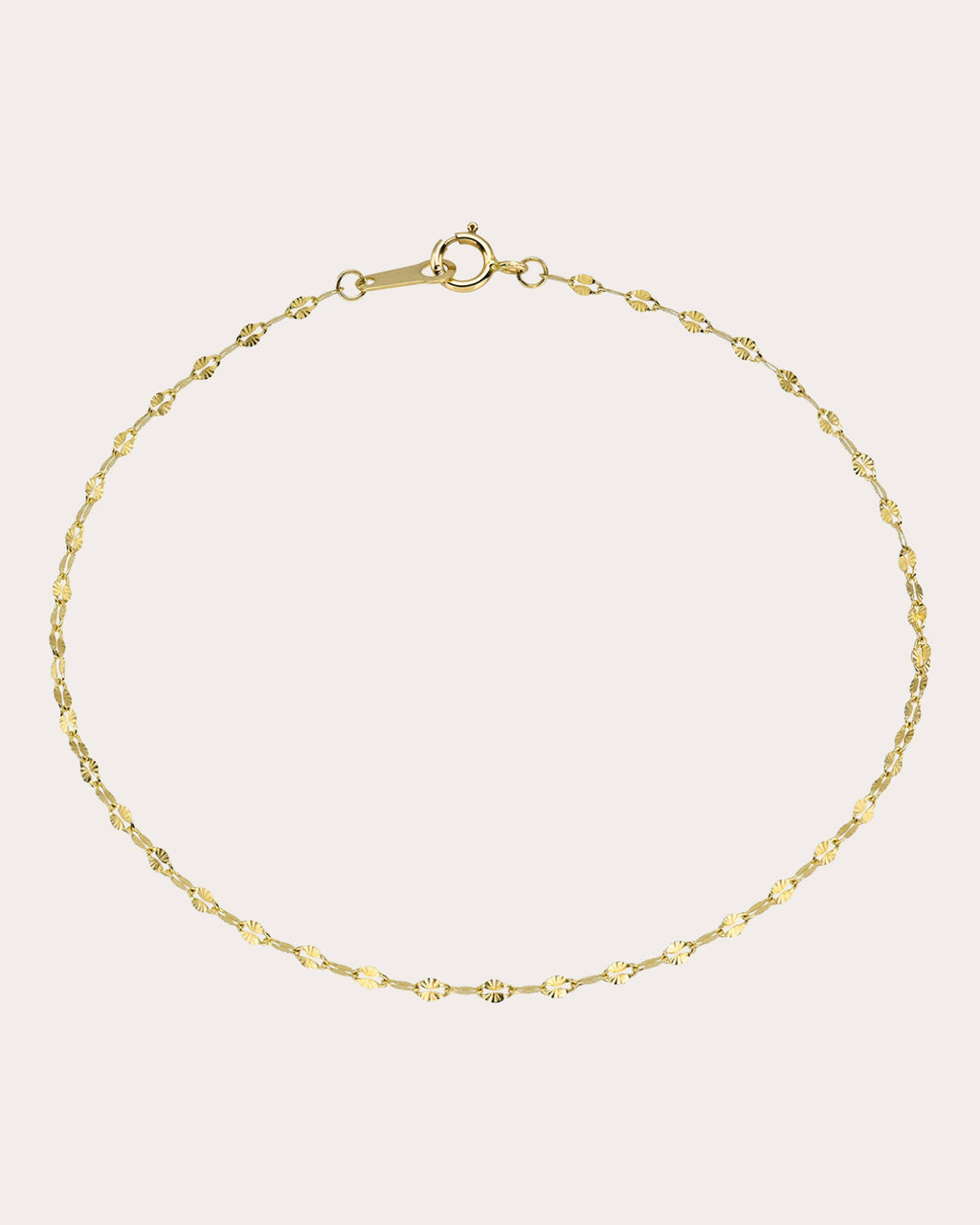 14k Gold Mini Mirror Chain Bracelet