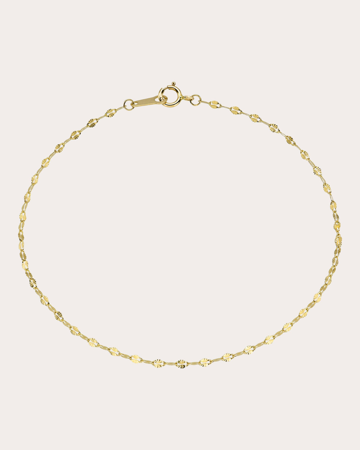 14k Gold Mini Mirror Chain Bracelet