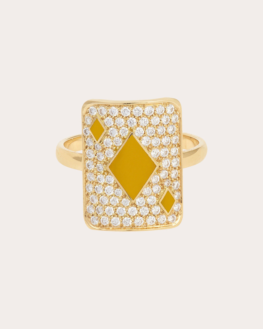 Diamond & 18k Gold Honneur Pinky Ring