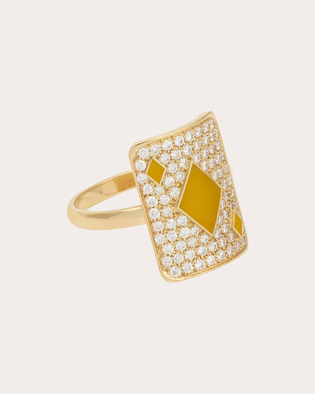 Diamond & 18k Gold Honneur Pinky Ring