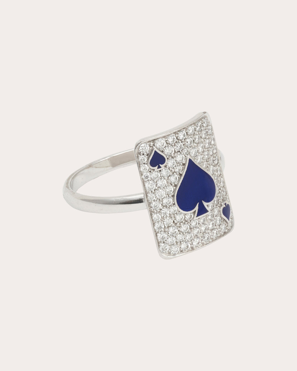 Diamond & 18k White Gold Justice Pinky Ring