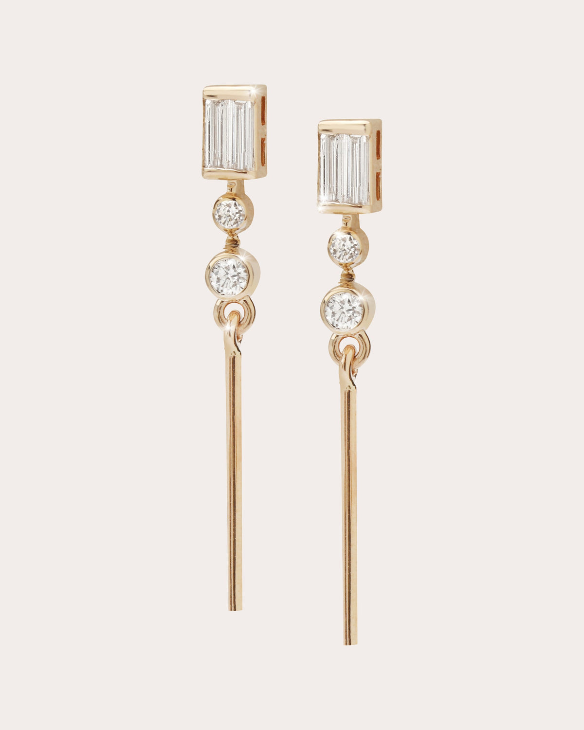 Diamond Nova Mini MéLange Bar Earrings