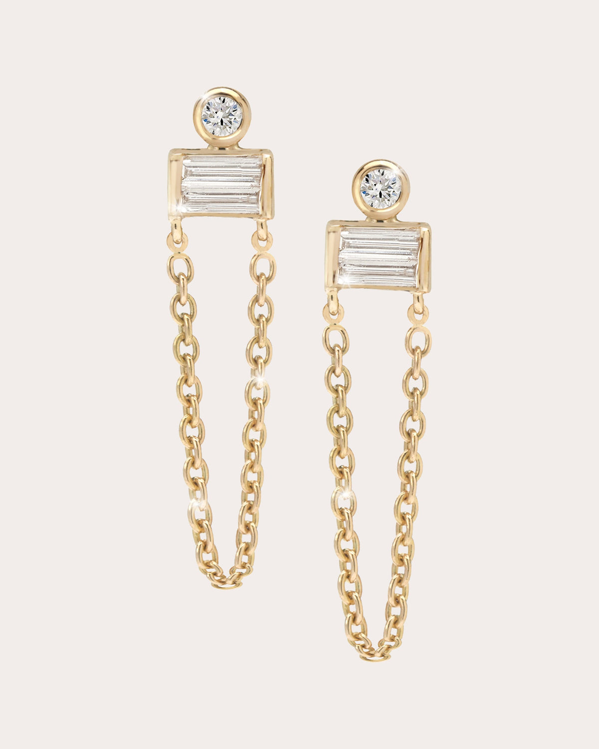 Diamond Nova Mini MéLange Chain Earrings