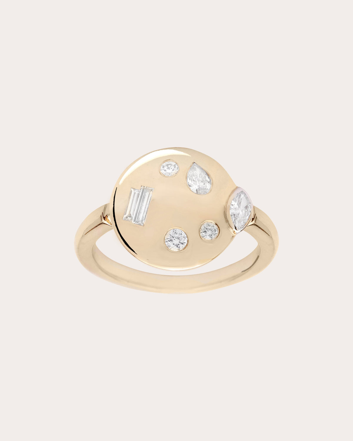 Diamond Disc Mini MéLange Ring