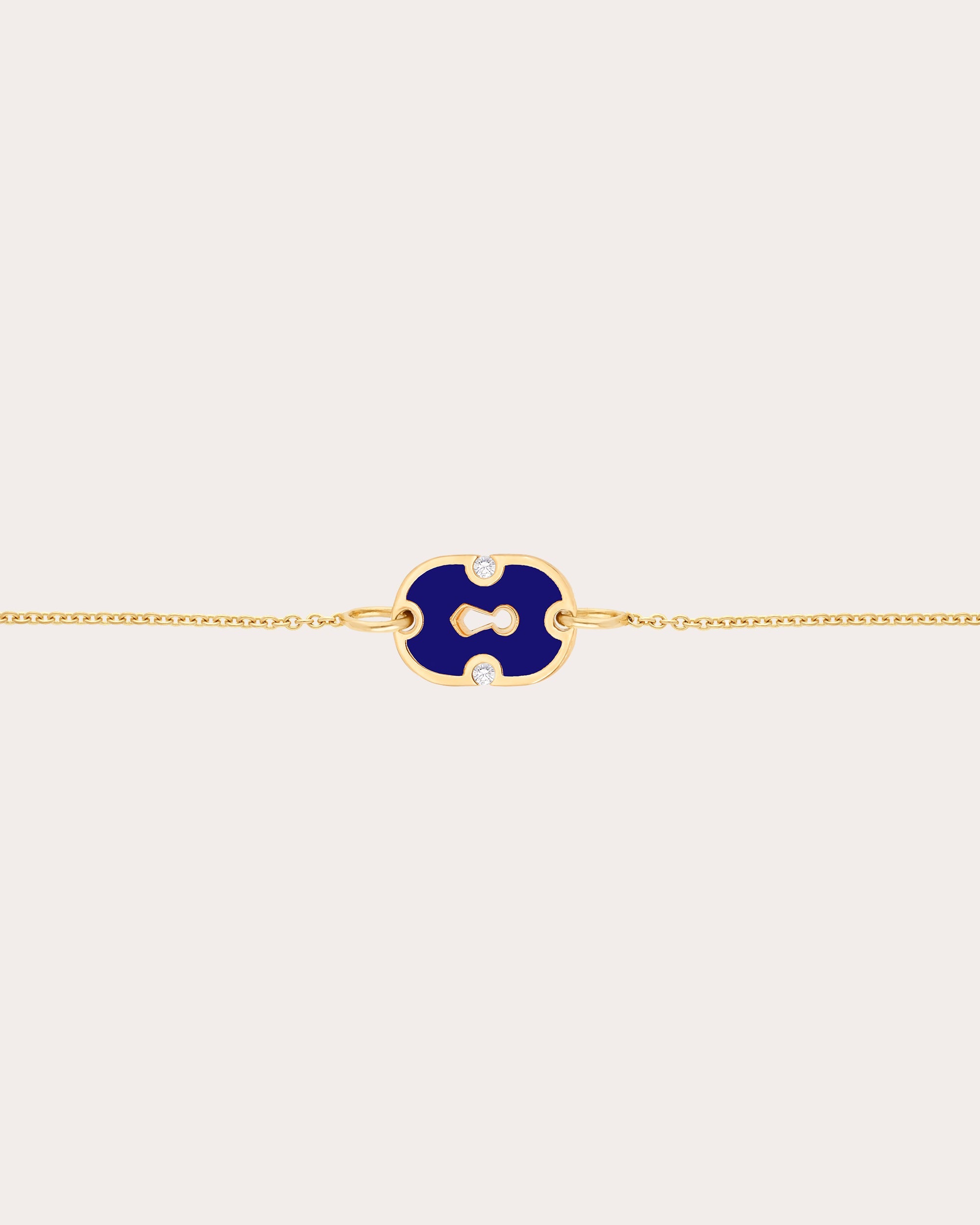 Blue Ceramic & Diamond 18k Gold Unlock Bracelet