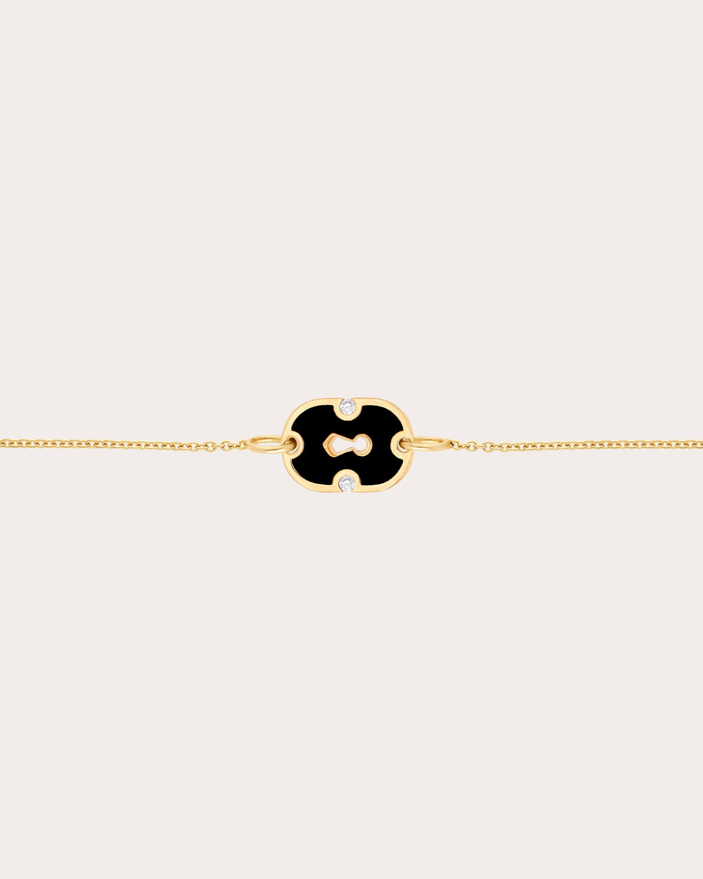 Black Ceramic & Diamond 18k Gold Unlock Bracelet