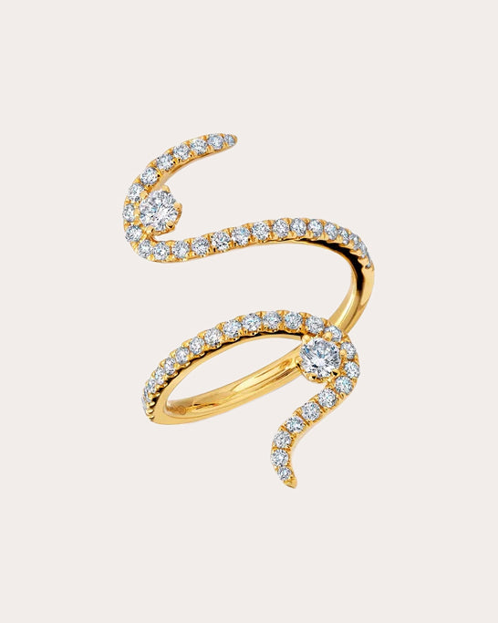 Diamond & 18k Gold Mega Swirl Ring