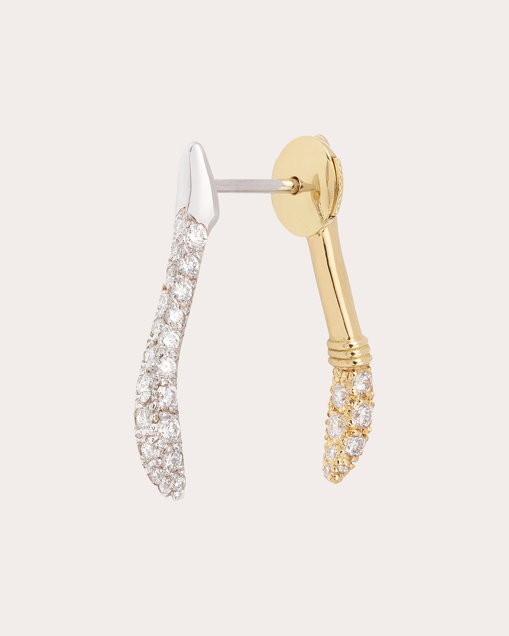 Diamond & 18k Gold Large Wishbone Ear Jacket