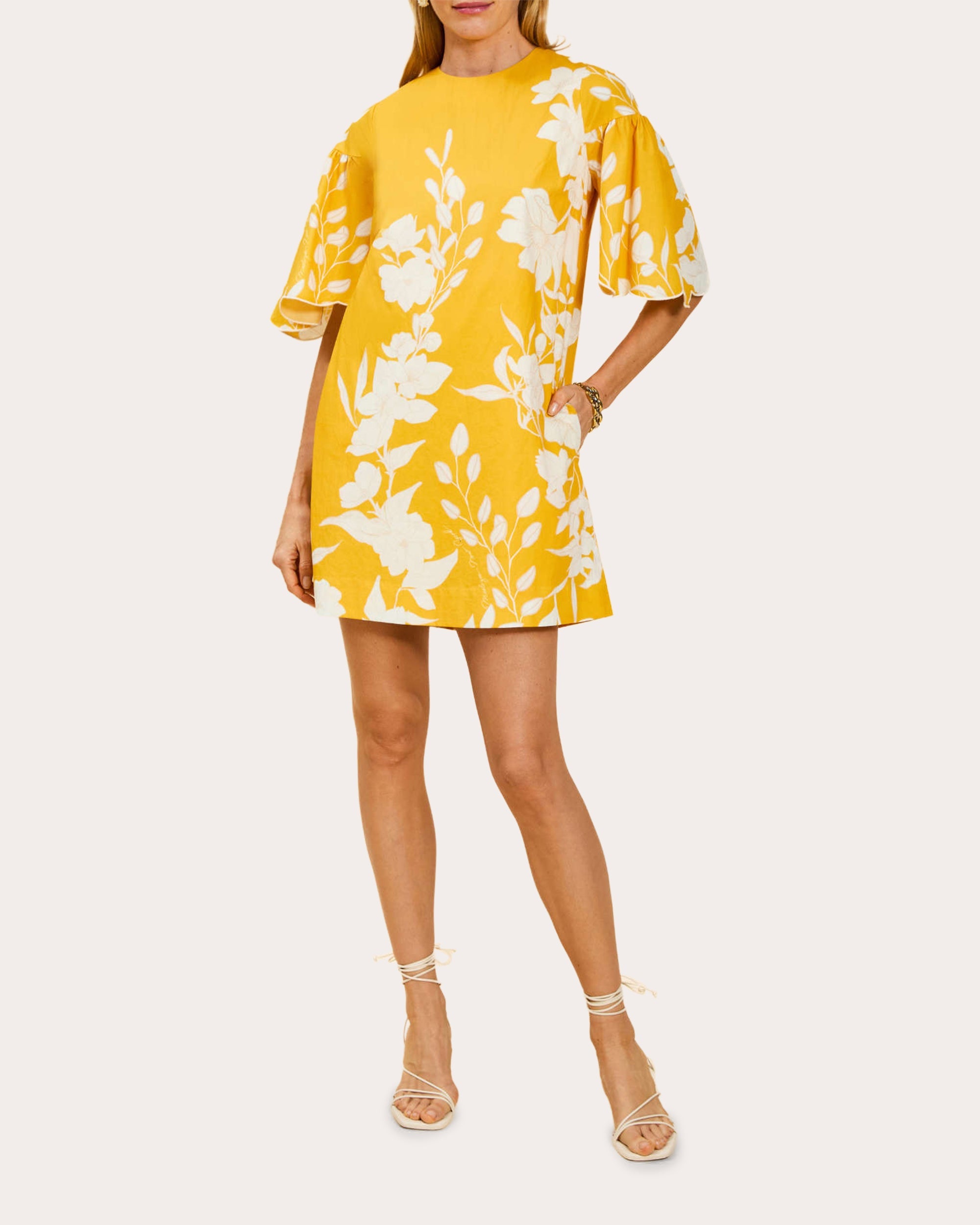 Marianna Floral Poplin Mini Shift Dress